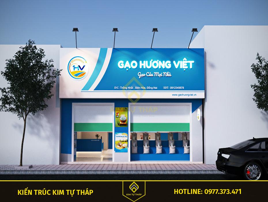 Thiết kế nội thất cửa hàng Gạo Hương Việt - Kiến trúc KIM TỰ THÁP