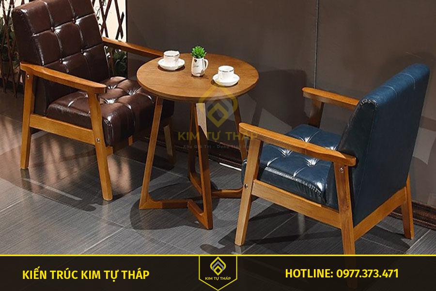 mẫu ghế sofa cafe da