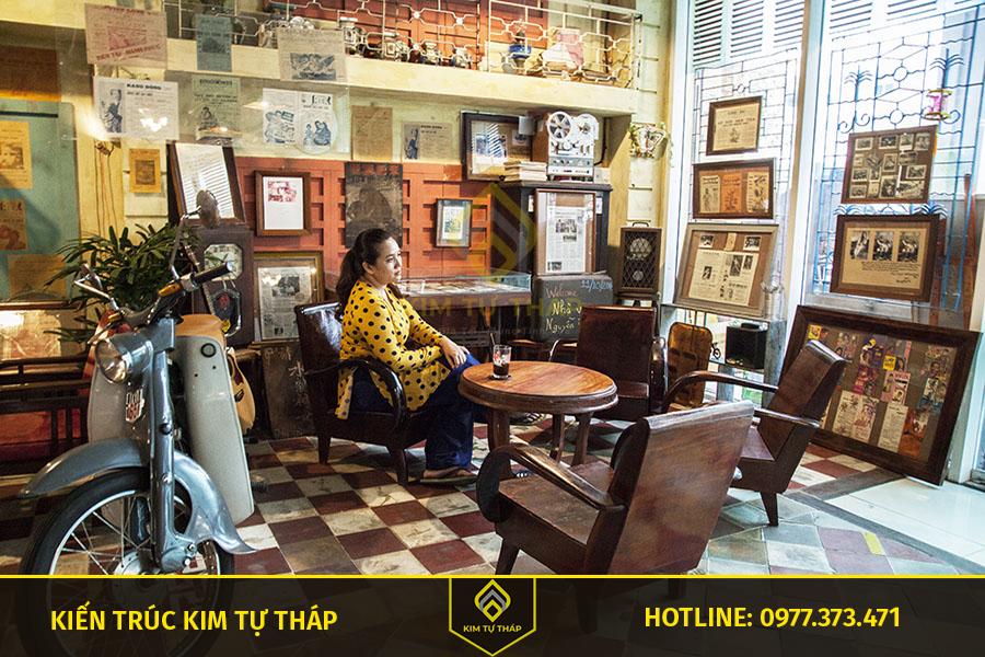 thiết kế cafe retro style